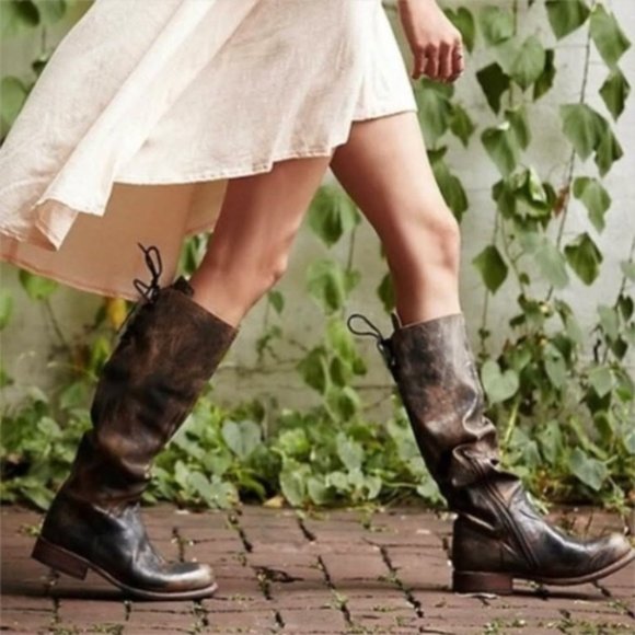 BED|STU Shoes - New BED STU Manchester Teak Distressed Riding Boots Size 9